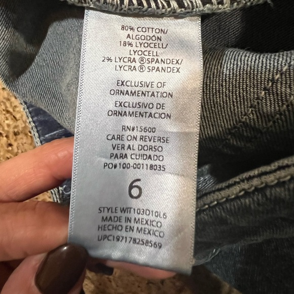 WIT & WISDOM Seamed High Waist Ankle Straight Leg Jeans In Bl-blue Size 6 NWOT - Picture 8 of 11